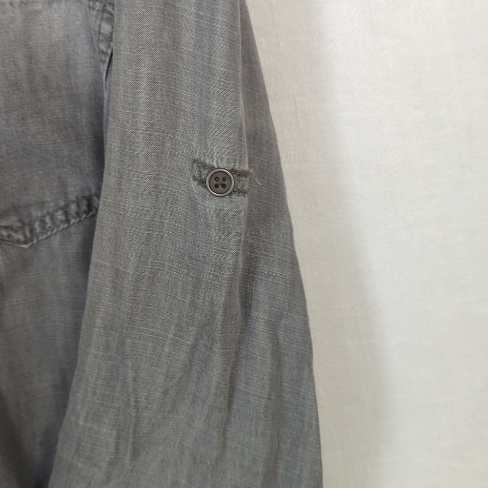 Bella Dahl Shirttail Button Down Grey Wash Tincel Size Small - Picture 4 of 7
